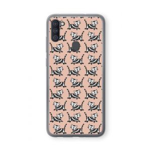 Zwarte poes: Samsung Galaxy A11 Transparant Hoesje