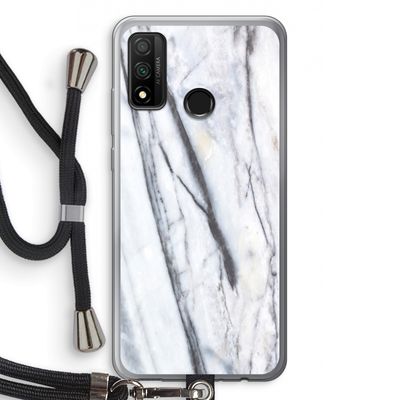Gestreepte marmer: Huawei P Smart (2020) Transparant Hoesje met koord