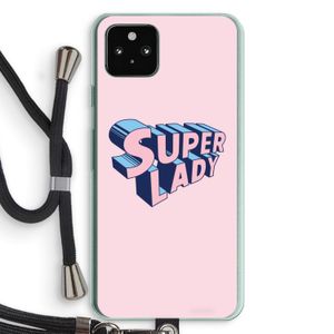 Superlady: Pixel 5a 5G Transparant Hoesje met koord