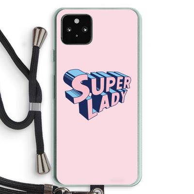 Superlady: Pixel 5a 5G Transparant Hoesje met koord