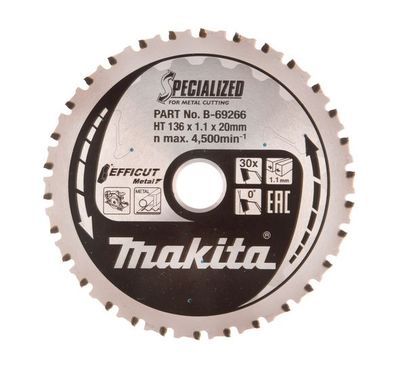 Makita Zaagblad Efficut | 136x20x1,1 | 45T | 0g