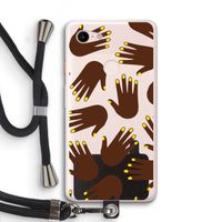 Hands dark: Pixel 3 XL Transparant Hoesje met koord