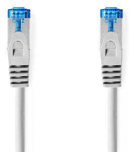 CAT6a netwerkkabel | S/FTP | RJ45 Male | RJ45 Male | 10.0 m | Snagless | Rond | LSZH | Grijs | Label