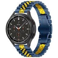 Stalen band - Donkerblauw met goud - Garmin Approach S12 / S40 / S42