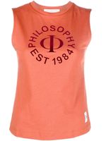 Philosophy Di Lorenzo Serafini Tanktop met logoprint - Oranje - thumbnail