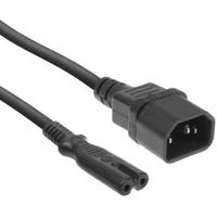 ACT Netsnoer C14 - C7 zwart 0,2 m