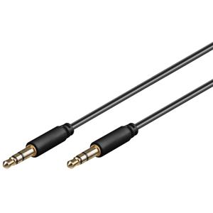 Goobay 69107 AV Audio Aansluitkabel [1x Jackplug male 3,5 mm - 1x Jackplug male 3,5 mm] 2.00 m Zwart