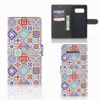 Samsung Galaxy Note 8 Bookcase Tiles Color