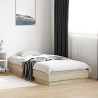 Bedframe zonder matras hout sonoma eikenkleurig 75x190 cm