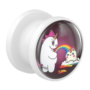 Tunnel met Evil Unicorn "Crazycorn" Acryl Tunnels & Plugs