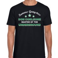 Famous gangsters Don Corleone tekst verkleed t-shirt / kostuum zwart heren