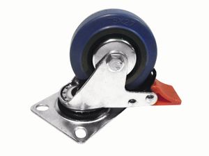 ROADINGER Swivel Castor 75mm blue with brake