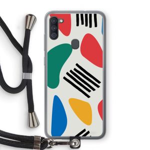 Illustratieve pop 1: Samsung Galaxy A11 Transparant Hoesje met koord