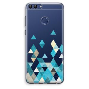 Gekleurde driehoekjes blauw: Huawei P Smart (2018) Transparant Hoesje