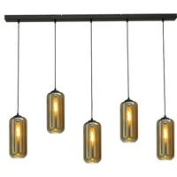 Masterlight Kantoor hanglampQuinto 5 met glazen kappen - 2261-05-130-5-05-5