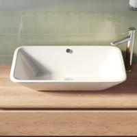 Brauer Dawn Waskom - 71 cm - met Overloop - Keramiek - Hoogglans - Wit