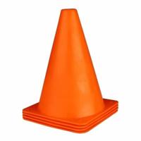 Toi-Toys 4 oranje verkeerspionnen 17 cm hoog