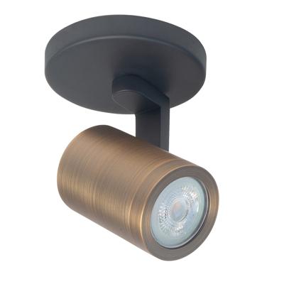 Highlight OpbouwspotHalo Spot zwart met koper brons enkel - S7145.32