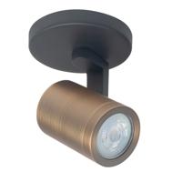 Highlight OpbouwspotHalo Spot zwart met koper brons enkel - S7145.32