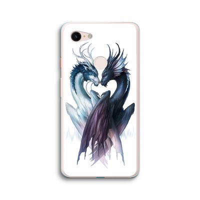 Yin Yang Dragons: Google Pixel 3 XL Transparant Hoesje