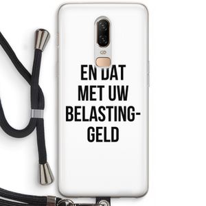 Belastinggeld: OnePlus 6 Transparant Hoesje met koord