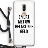 Belastinggeld: OnePlus 6 Transparant Hoesje met koord