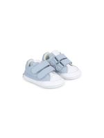 Givenchy Kids baskets en cuir à attache scratch - Bleu