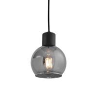 QAZQA Art Deco hanglamp zwart met smoke glas - Vidro - thumbnail