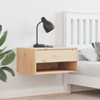 Wandbevestigde nachttafel 2 pcs Bruin 50 x 32.5 x 24 cm