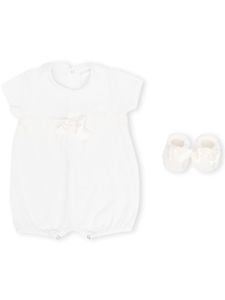 La Perla Kids grenouillère à finitions en dentelle - Blanc