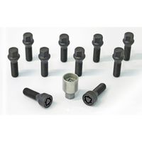 H&R Wielboutenset konisch M14x1.25 - Lengte 35mm - Zwart - 10 stuks - incl. wielsloten HRB14253501SET