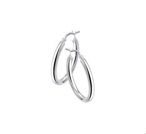 Oorringen Ronde Buis zilver 2.5 mm x 40 mm