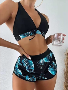 Vacation Leaf Sleeveless Bikini