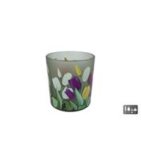 Theelicht Tulp glas 7,5x7,5x8cm