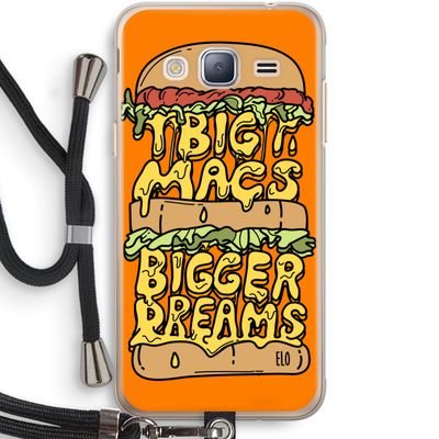 Big Macs Bigger Dreams: Samsung Galaxy J3 (2016) Transparant Hoesje met koord