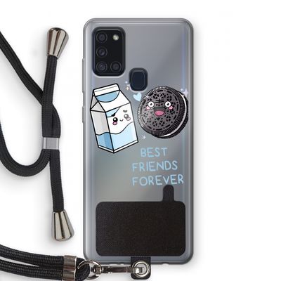 Best Friend Forever: Samsung Galaxy A21s Transparant Hoesje met koord