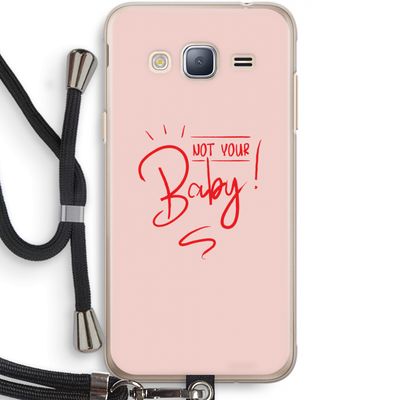 Not Your Baby: Samsung Galaxy J3 (2016) Transparant Hoesje met koord