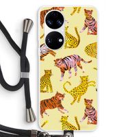 Cute Tigers and Leopards: Huawei P50 Transparant Hoesje met koord