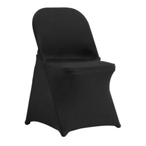 VEVOR 30 stuks, zwart, stoelhoezen gemaakt van elastisch spandex voor klapstoelen, universele pasvorm stoelhoes, afneembare en wasbare hoezen, voor bruiloften, feesten, feesten, dineren