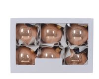 Kerstballen glas d7 cm rose 6st I kerst - Decoris - thumbnail