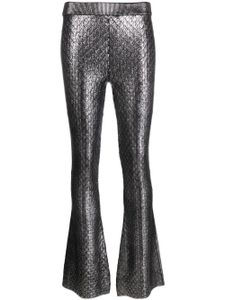 Rabanne pantalon évasé à taille haute - Argent