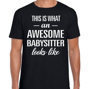 Awesome Babysitter / oppas cadeau t-shirt zwart voor heren 2XL  -