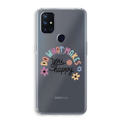 Happy days: OnePlus Nord N10 5G Transparant Hoesje