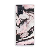 Roze stroom: Galaxy A71 Transparant Hoesje