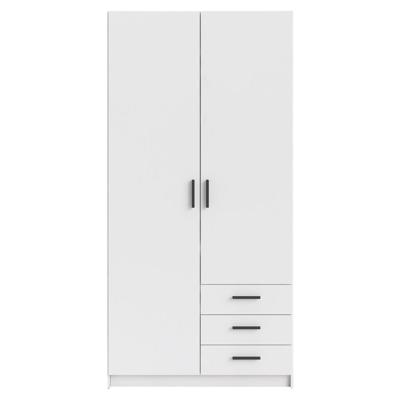 Leen Bakker - Kledingkast Sprint 2-deurs - 200x98,5x50 Cm - Spaanplaat - Wit - 98.5x200x50 Cm