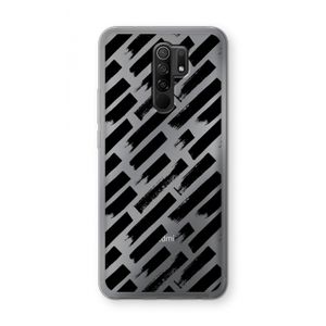 Zwarte vegen: Xiaomi Redmi 9 Transparant Hoesje