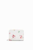 Portemonnee textuur bloemen S - WHITE - U