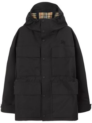 Burberry manteau à poche plaquée - Noir