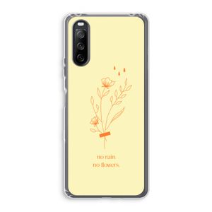 No rain no flowers: Sony Xperia 10 III Transparant Hoesje
