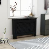 Radiatorombouw 112x19x81,5 cm MDF zwart